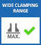Wide clamping range